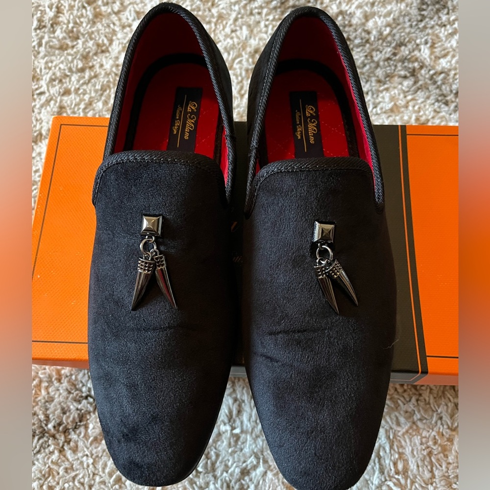 Black La Milano Mens Sz 8 loafers
